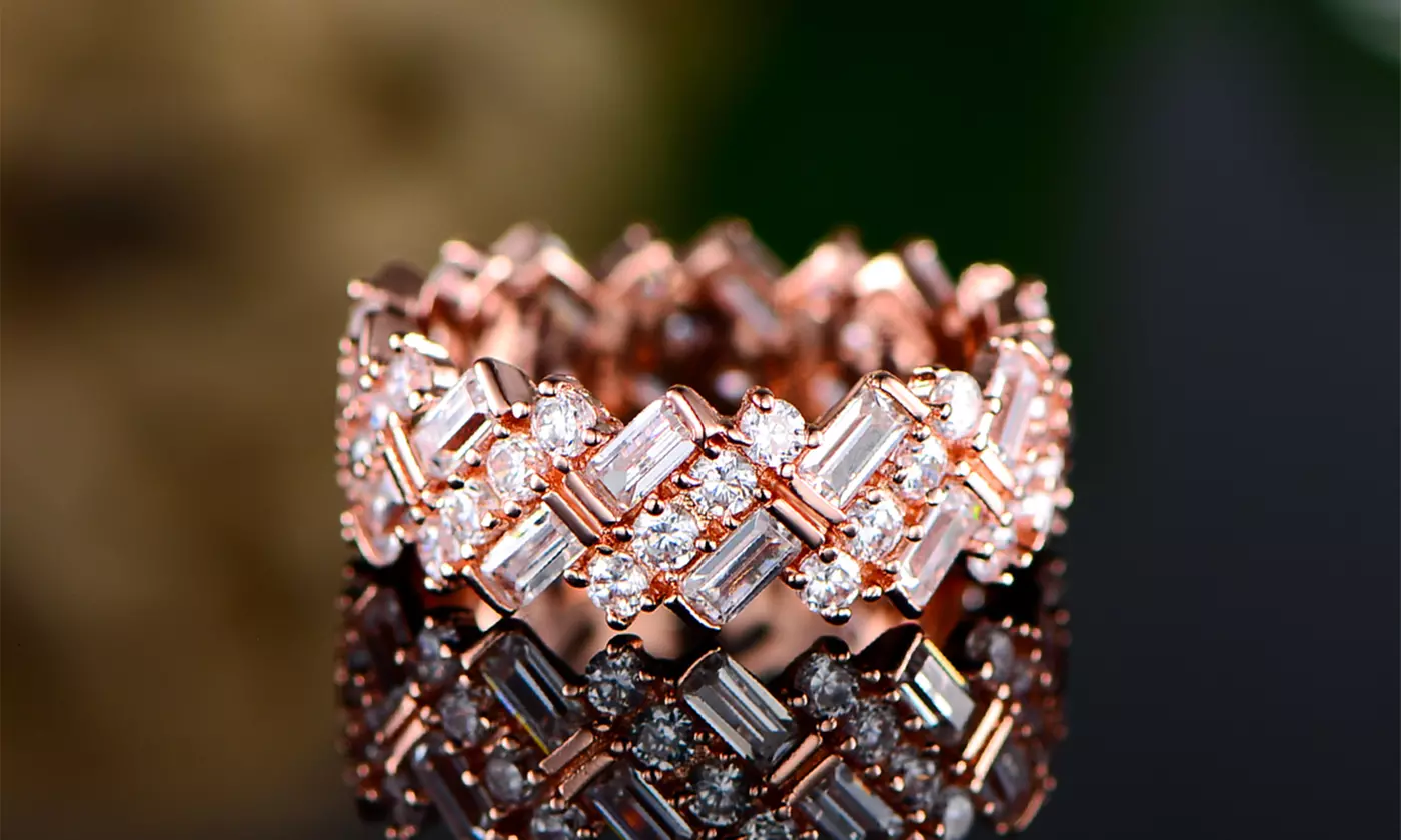 18K Gold Plated Ring By Barzel - Primary Image