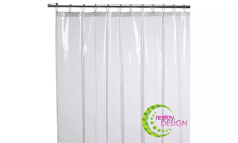 Mildew-Resistant Clear Shower Curtain - Second Medium