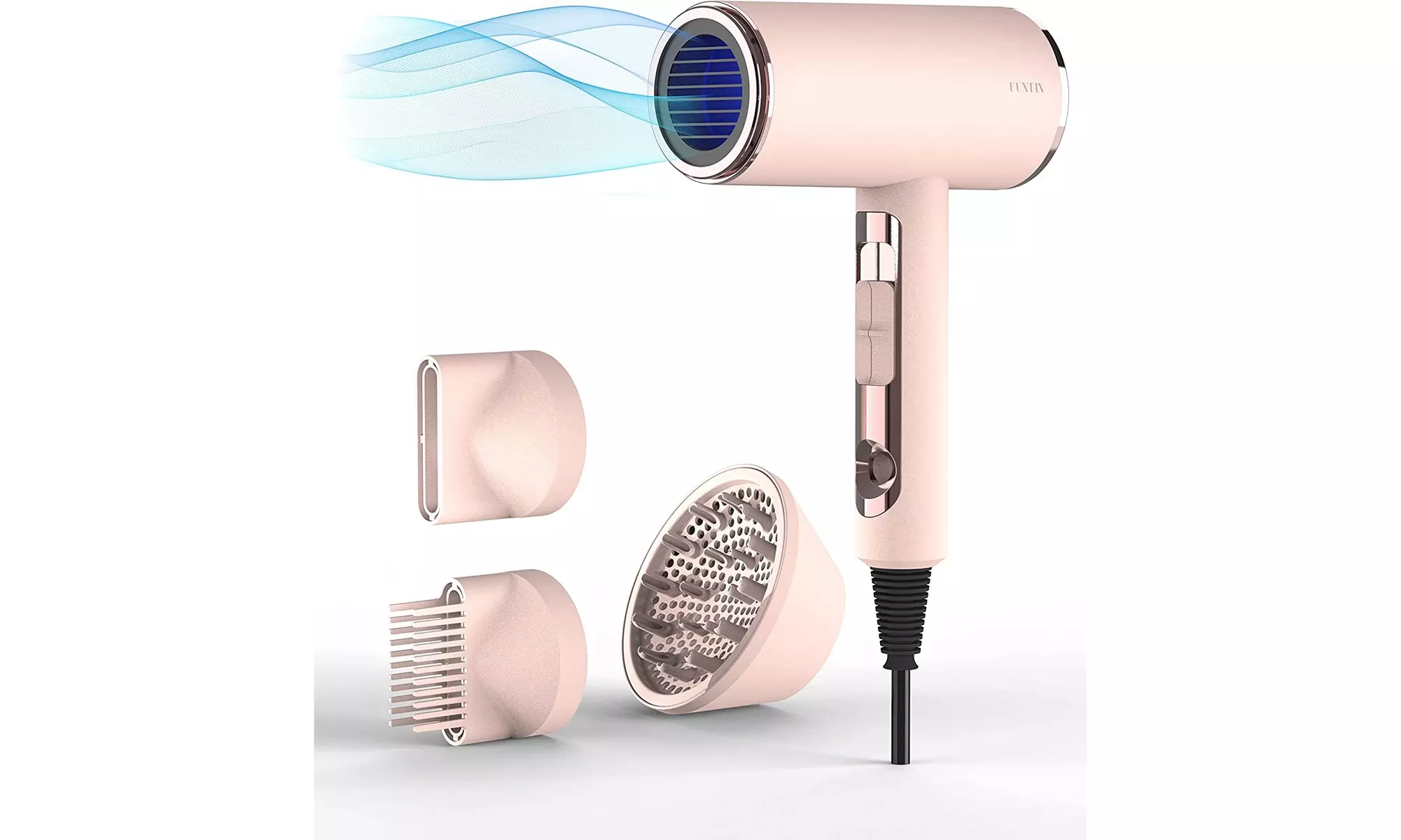 FUNTIN Hair Dryer, Blow Dryer with Diffuser 2023 Updated 1800w - Second Medium