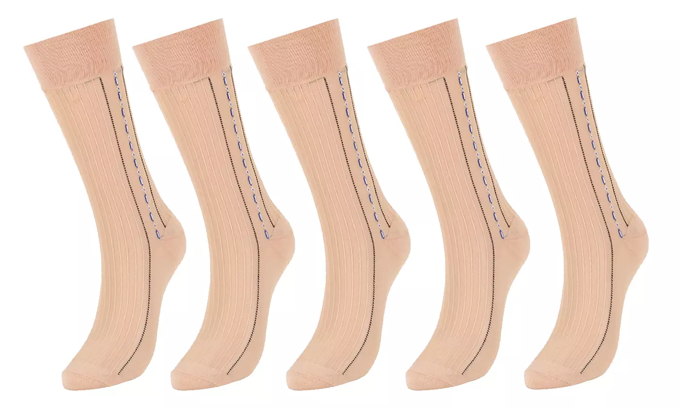 Mens Nylon Ultra Thin Dress Socks Silk Sheer Business Work Trouser Sock Mid Calf