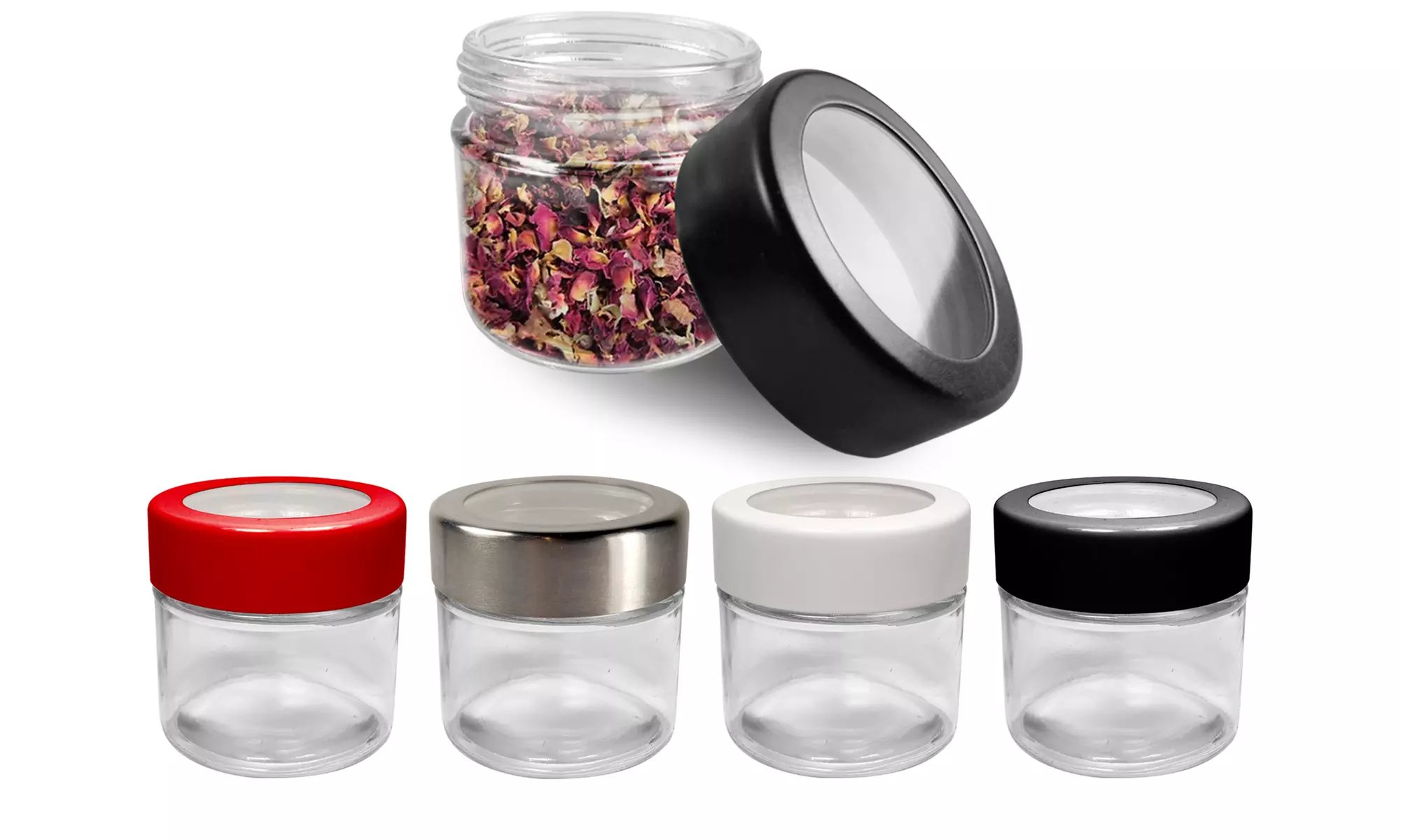 Odor-Proof Waterproof Dry Herb Glass Storage Container - Primary Image
