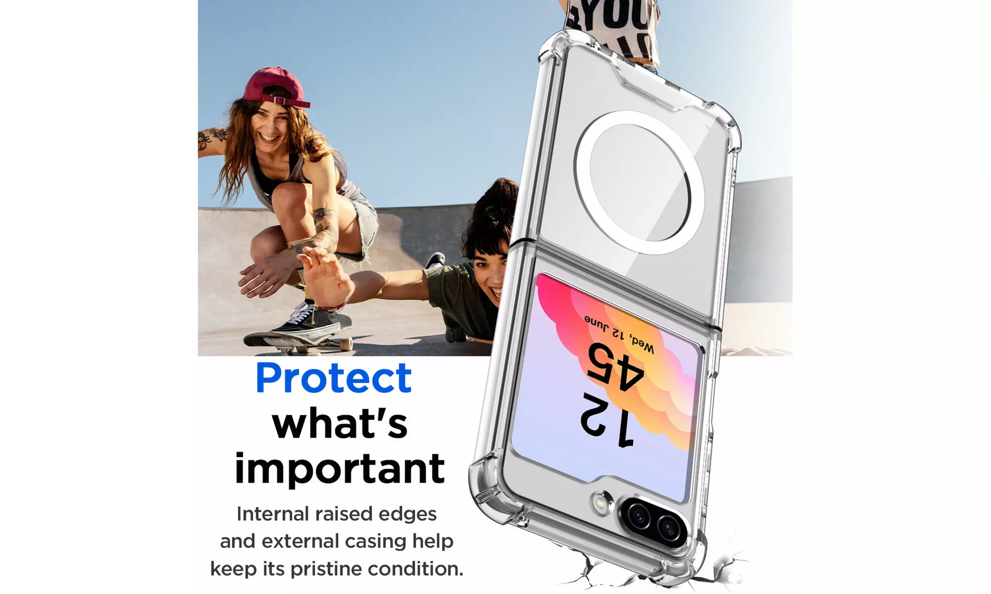 For Samsung Galaxy Z Flip 6 5G MagSafe Clear Case Shockproof  Ultra Slim Cover