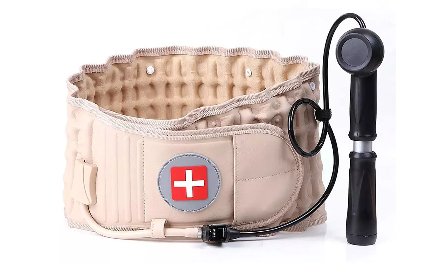 iMounTEK Decompression Back Belt Lumbar Spine Support Lower Back Traction Device