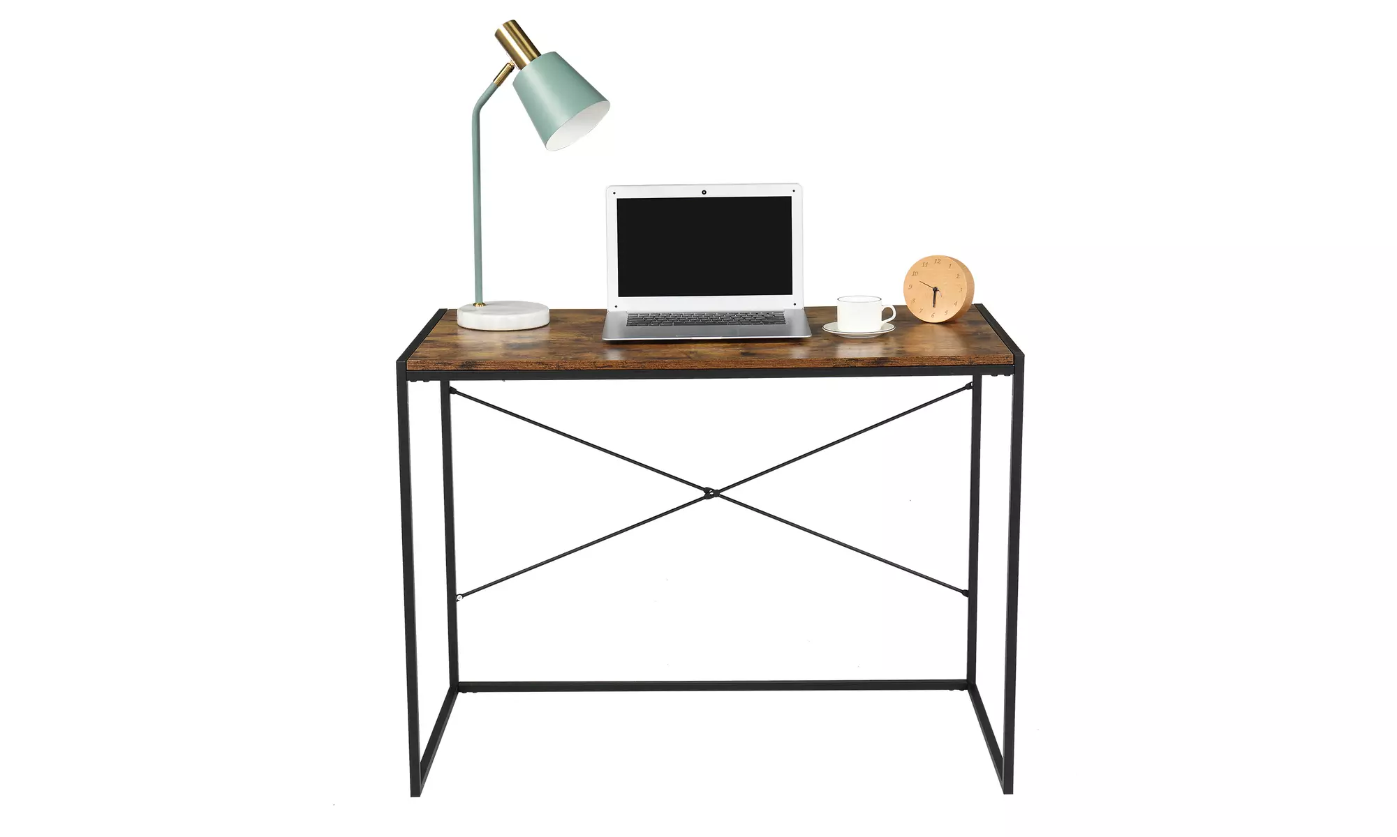 MDF Paste Triamine Simple Cross Computer Desk - Primary Image