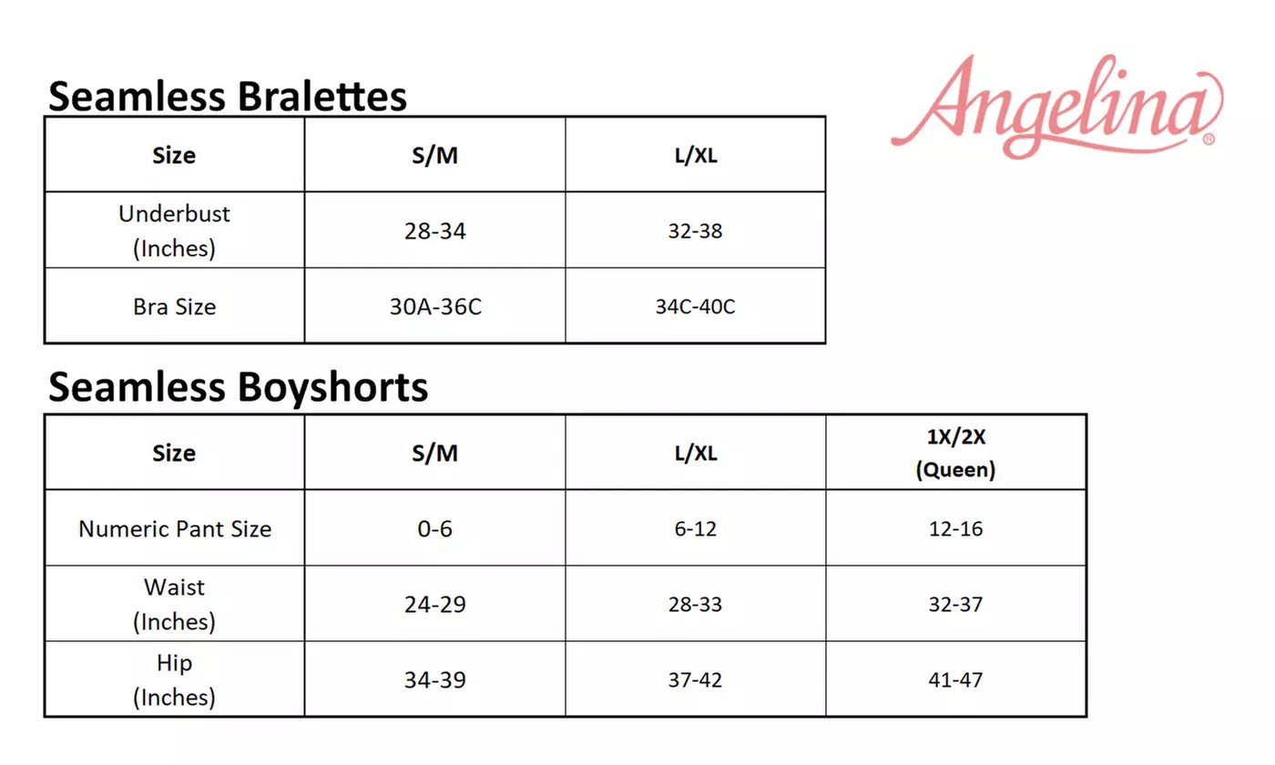 Angelina Seamless Wire-free Bralette and Boyshort Panties (SOLD SEPARATELY)