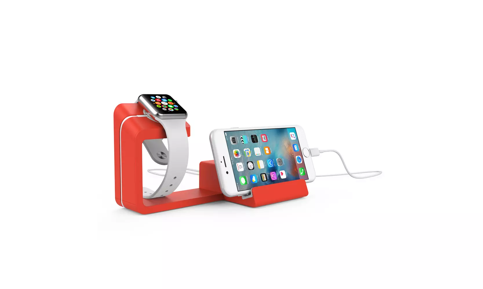 Dual 2 in 1 Charging Stand for Apple Watch and Smartphones - Primary Image
