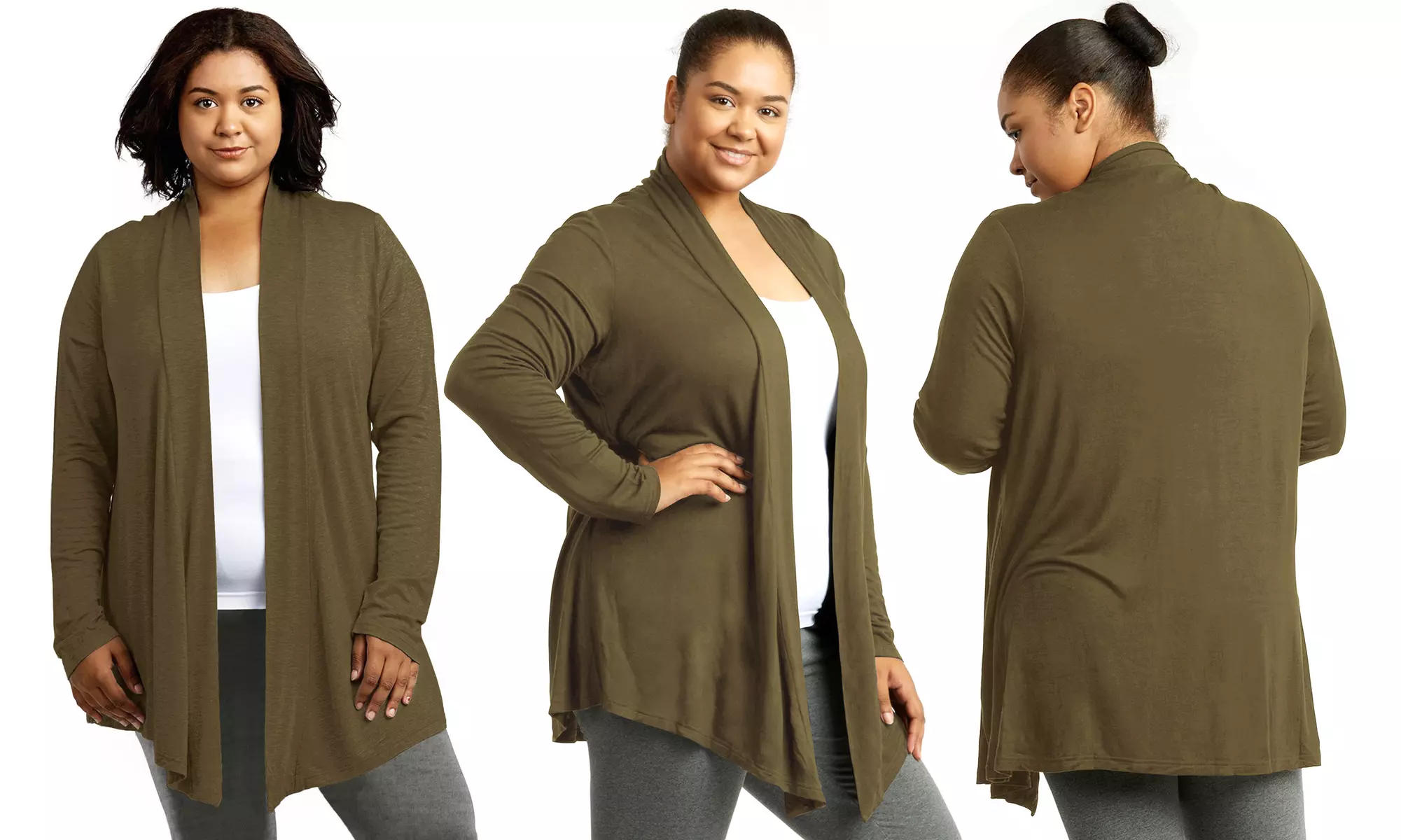 Women's Casual Long Sleeve Open Front Lightweight Drape Cardigan