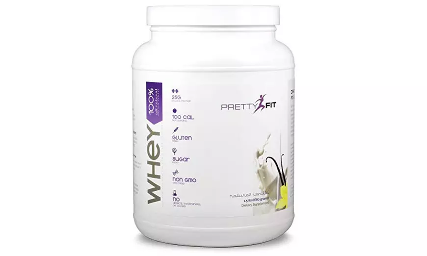PrettyFit All-Natural Whey Protein Isolate for Women, Vanilla, 1.5lb - Primary Image