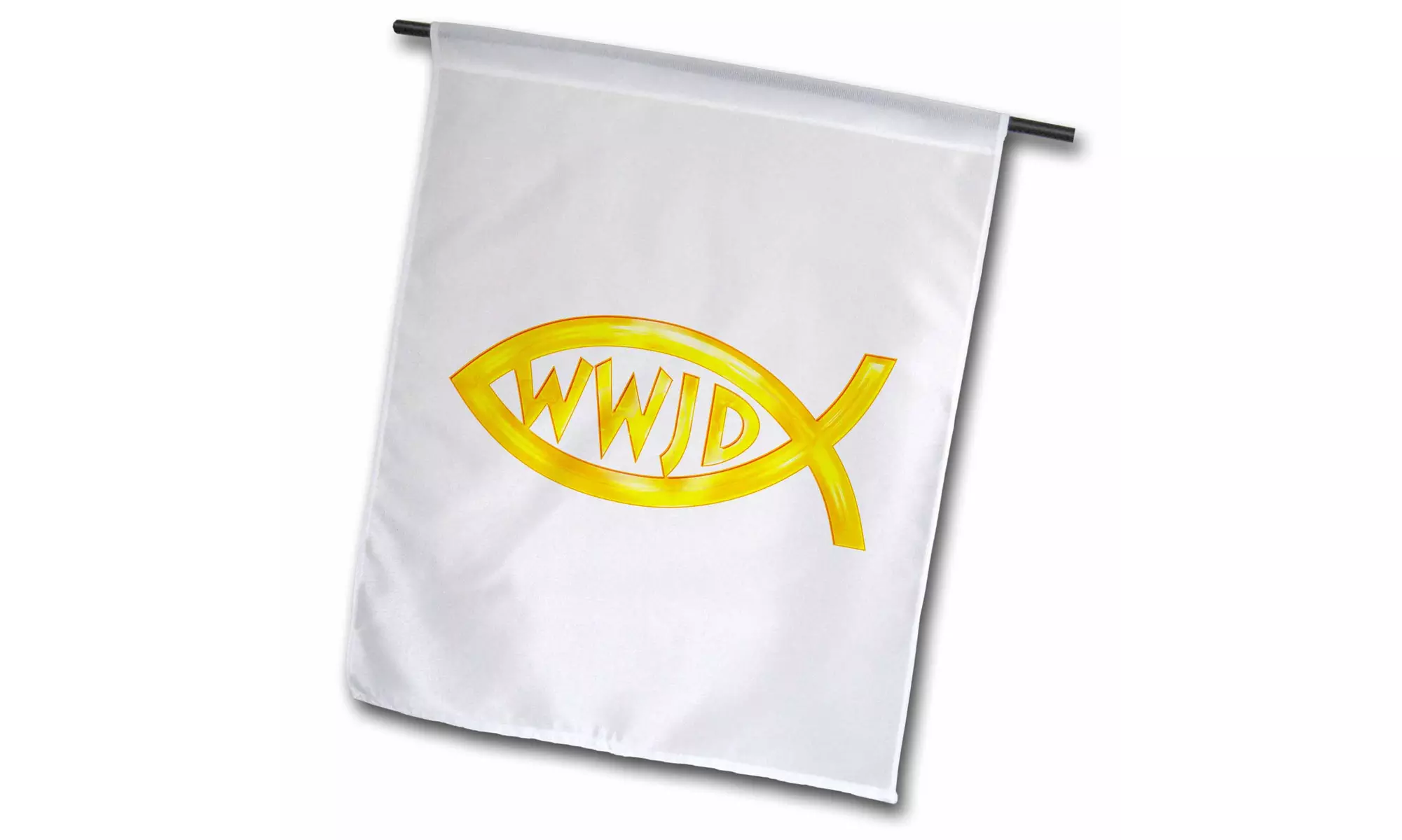  Garden Flag Christian Fish Symbol WWJD  - Second Medium