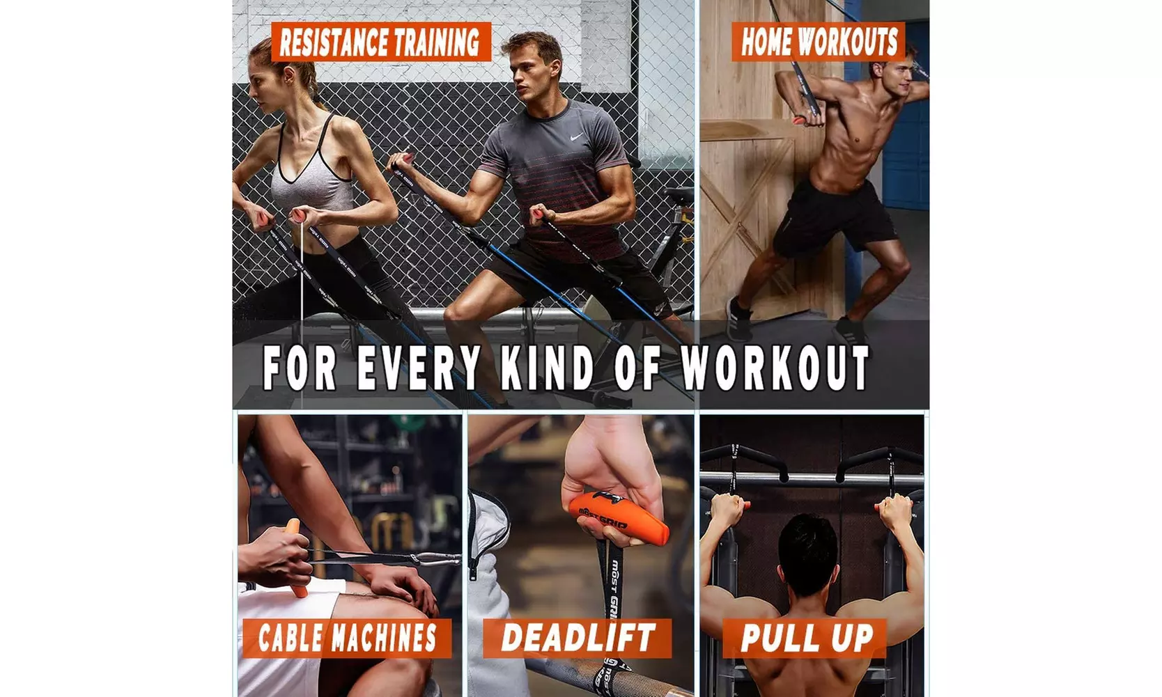 Pull Up Handles Grips Fitness Strap Heavy Duty Cable Machine Handles - Second Medium