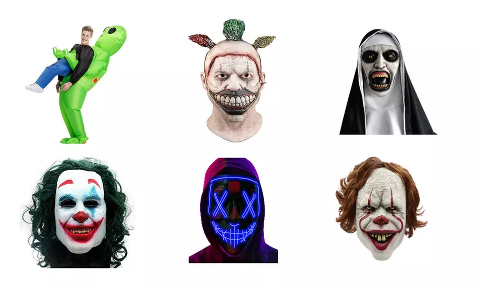 LED Scary Halloween Mask Costume Festival Parties Scary Mask - Primary Image