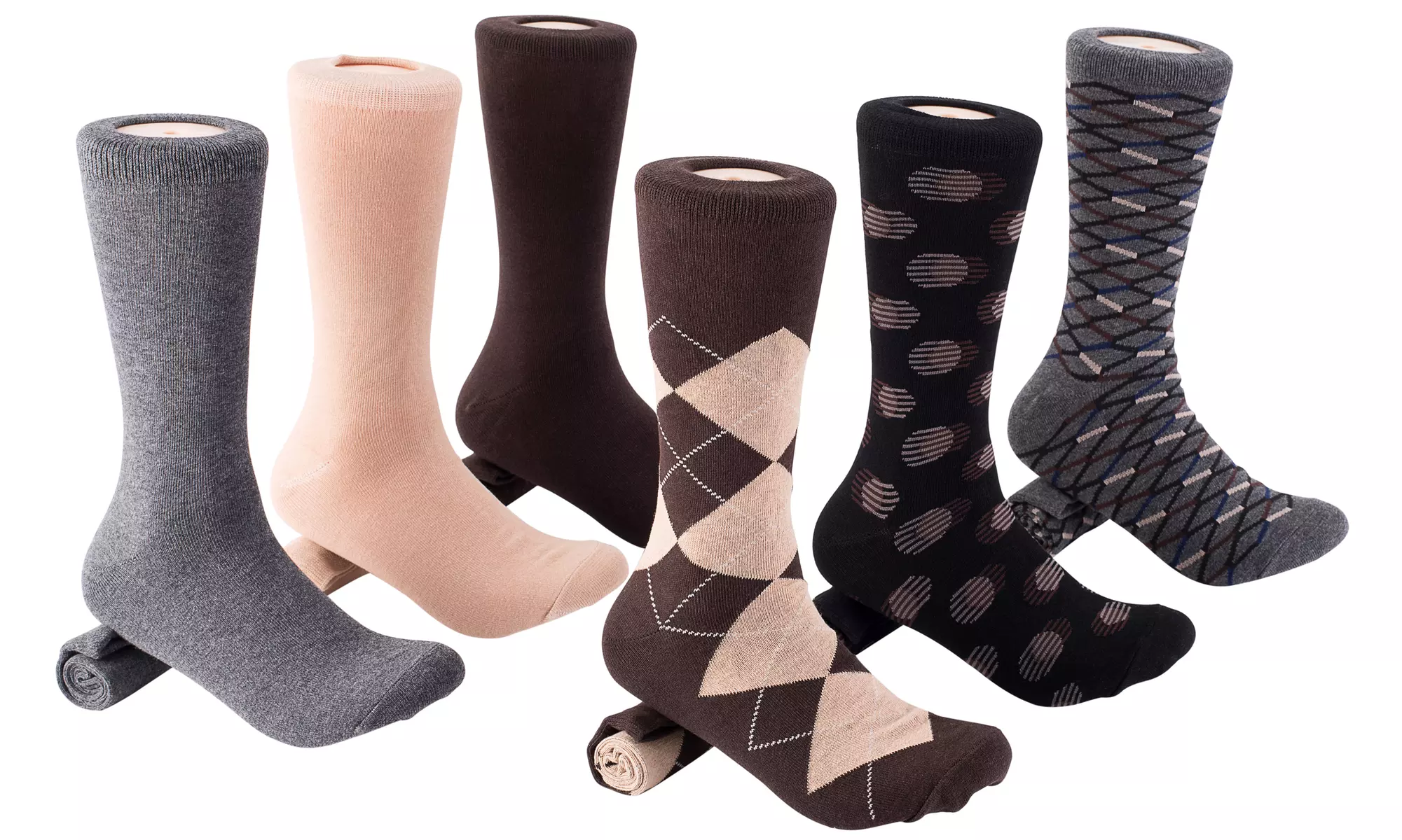 Mio Marino Men's Dress Socks - 6 Pack - Colorful - Funky - Cotton - Primary Image