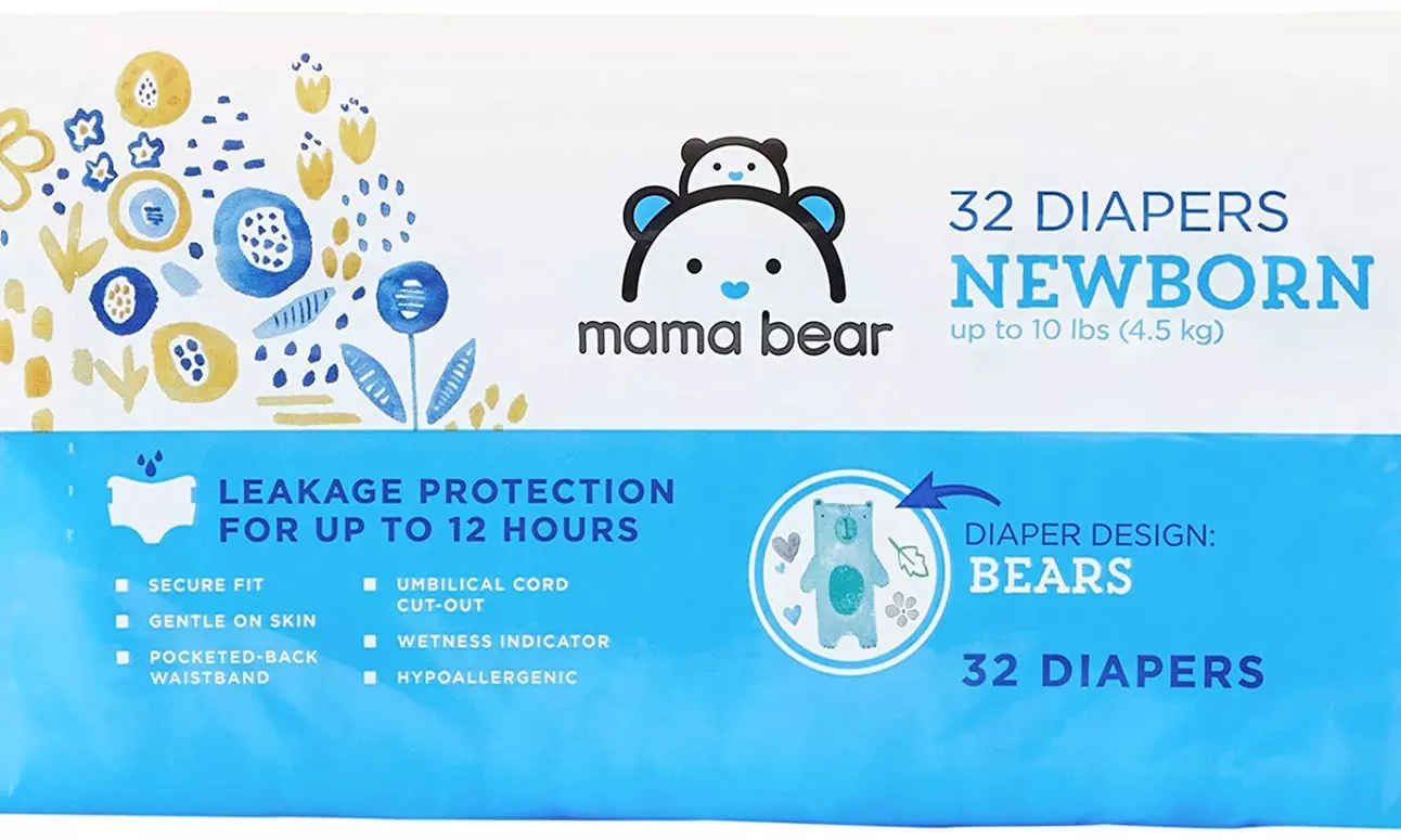 Mama Bear Diapers, Newborn, Multi Selection Count, Bears Print  - Primary Image