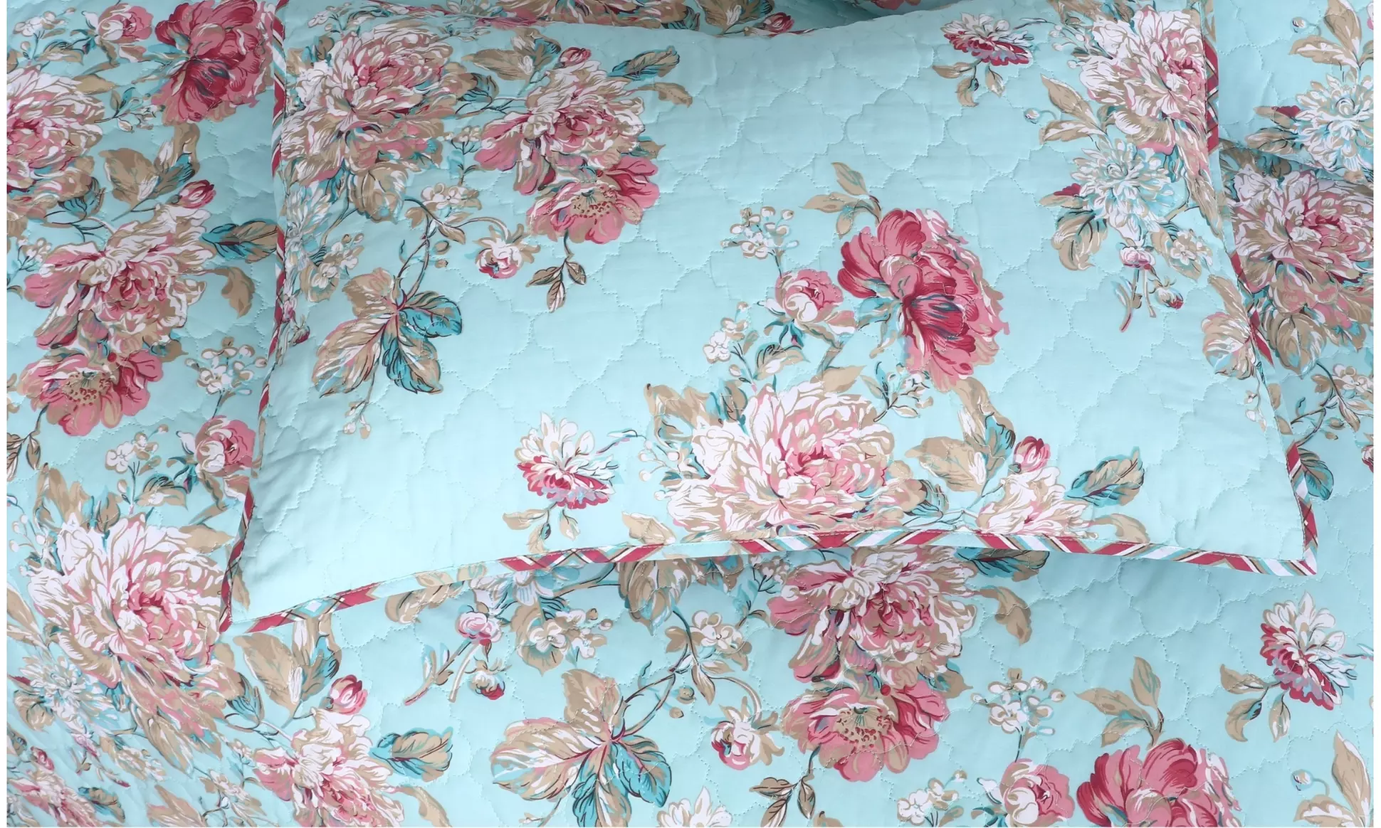 3 Piece Quilt Set Lightweight Bedspread with 2 Matching Pillow Shams Bedding Set