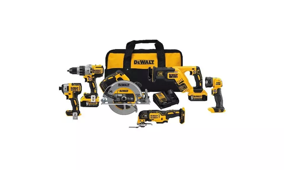 DEWALT 20V Max Brushless XR Cordless 6 Tool Combo Kit with Case - Primary Image