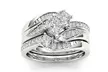 14k Gold 1ct TDW Diamond Bypass Bridal Set  - Second Medium