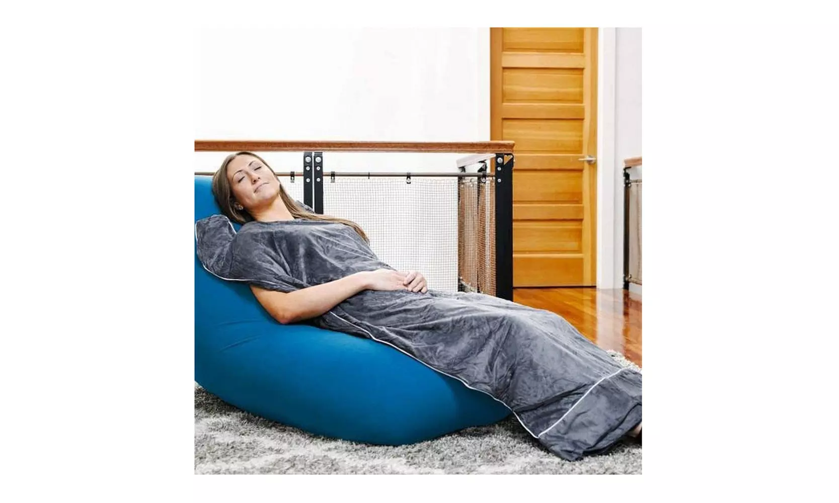 Yogibo Bright Caterpillar Body Pillow with Blanket Goodnight Sleep Bundle - Primary Image