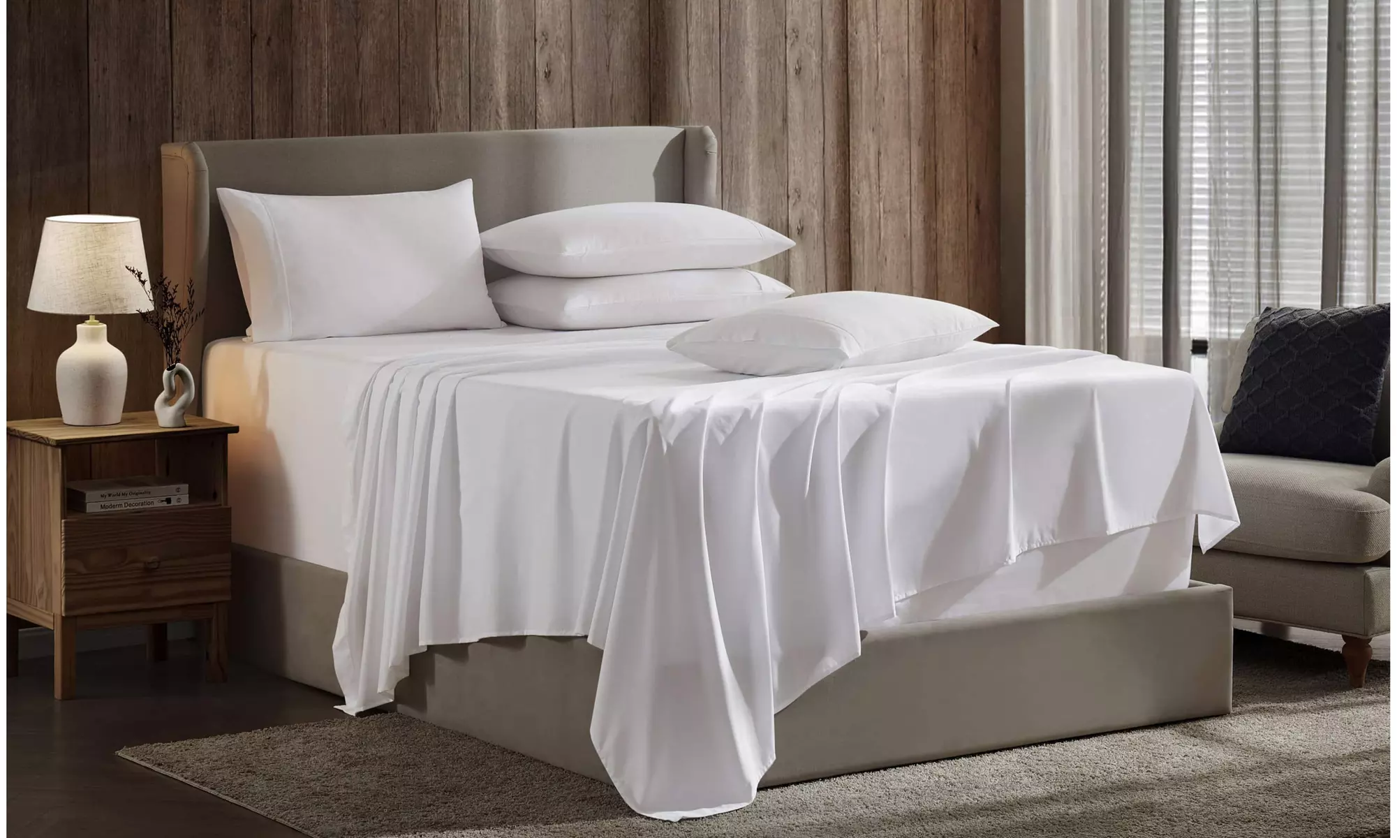 Nestl Split King Extra Soft Microfiber Deep Pocket Bed Sheet Set - 5 Piece