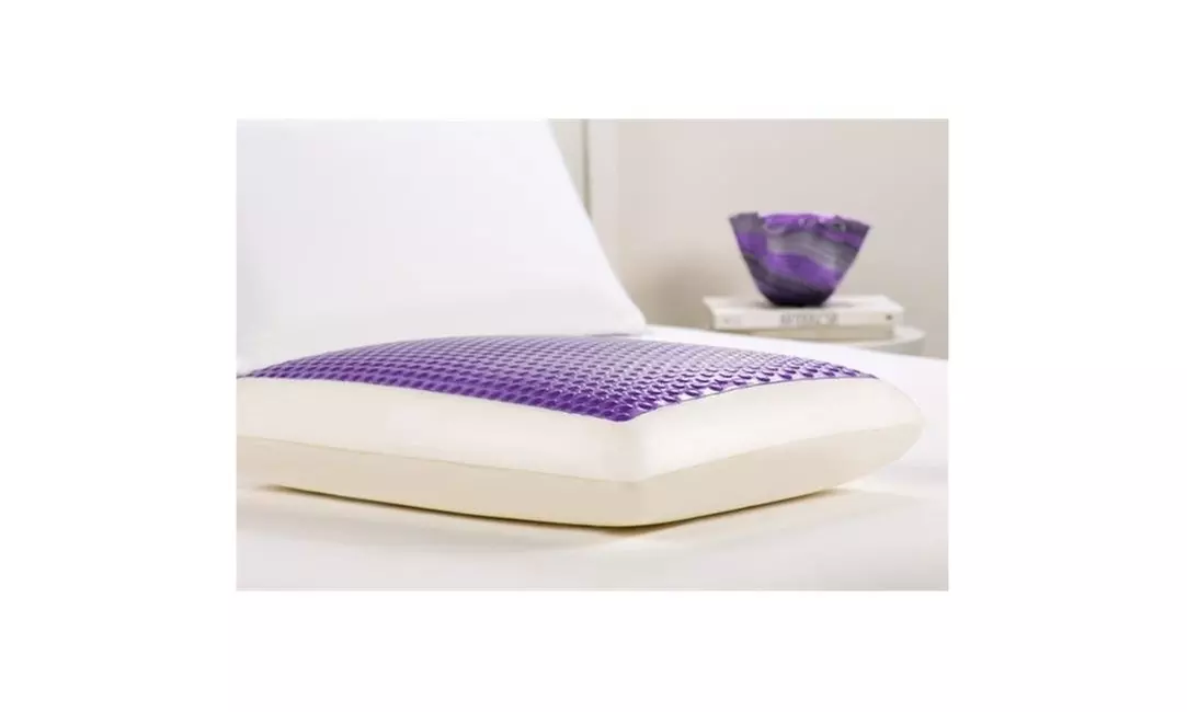 Comfort Revolution 215-0A Memory Foam & Purple Hydraluxe Gel Bed Pillow - Standa - Primary Image
