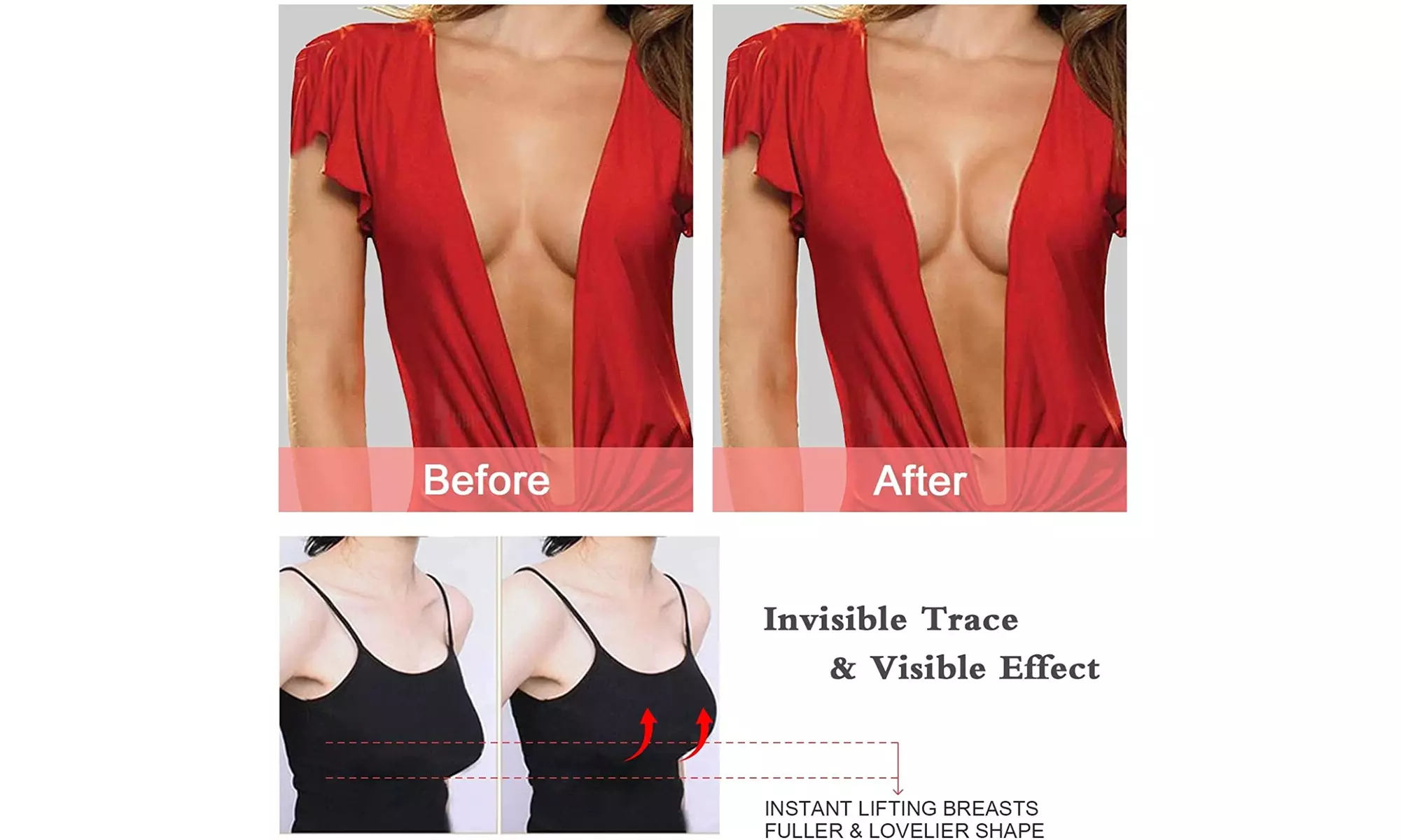 Breast Lift Self-Adhesive Pull-Up Nude Silicone Pasties - Second Medium