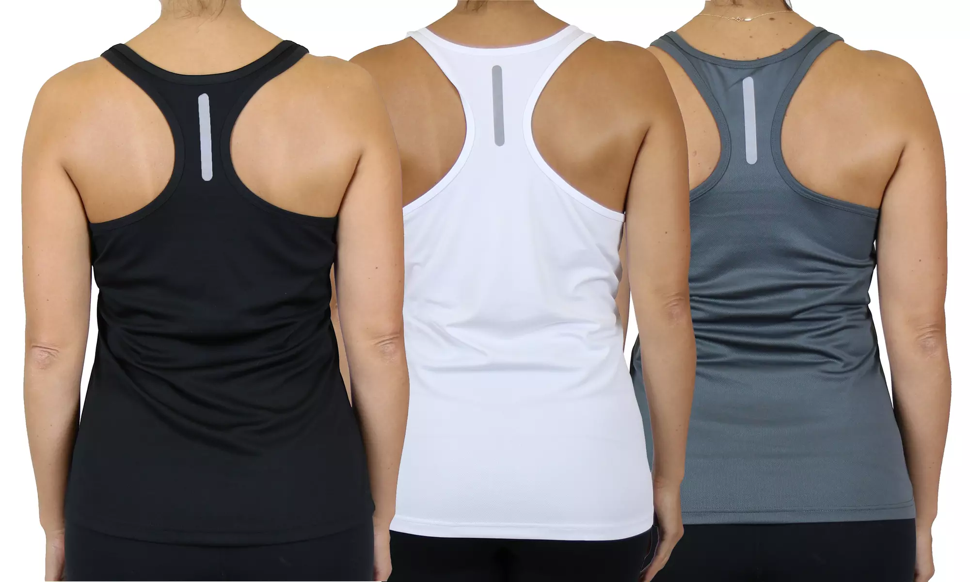 3-Pack Galaxy By Harvic Women's Moisture-Wicking Racerback Tanks (S-3XL)