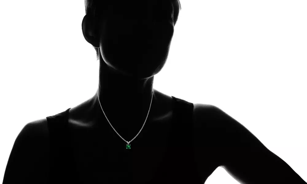 Sterling Silver Round-cut Gemstone Birthstone Necklaces With a Gift Box