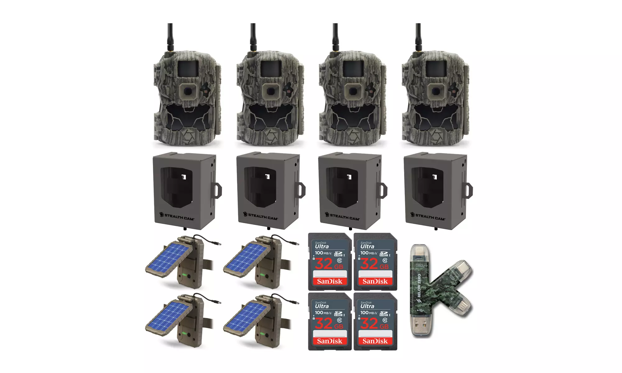 Stealthcam DS4K Transmit Cellular Trail Camera Security and Power Bundle(4-Pack) - Primary Image