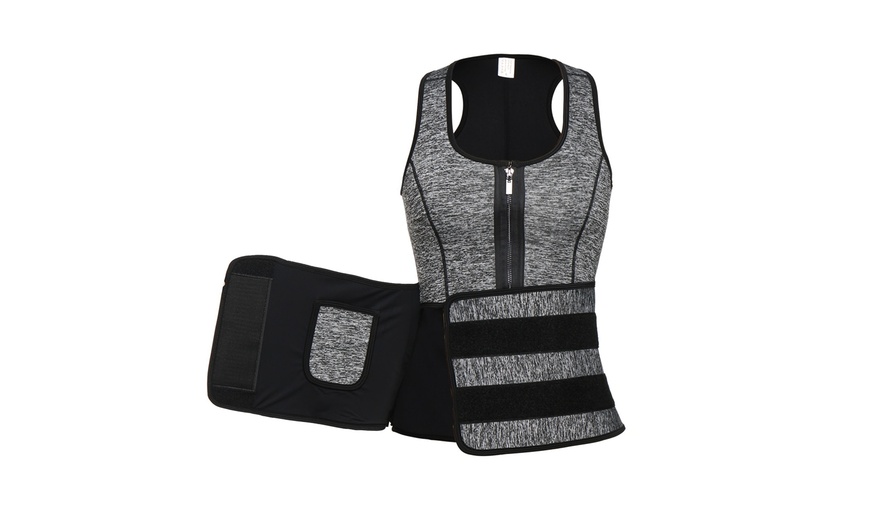 Image 6: Trainer Corset Neoprene Sweat Sauna Body Shaper
