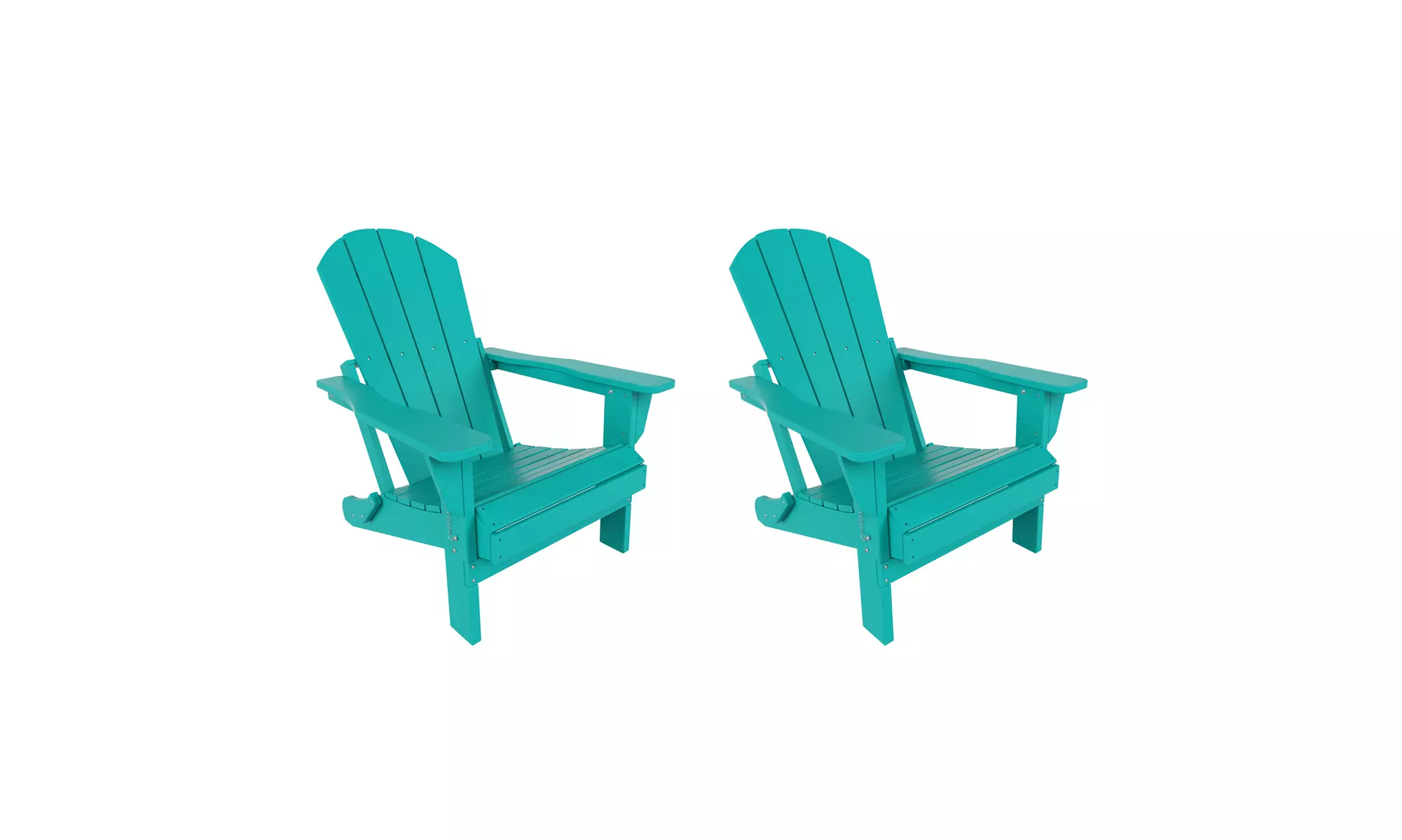 WestinTrends Malibu HDPE Outdoor Patio Folding Poly Adirondack Chair Set Of 2