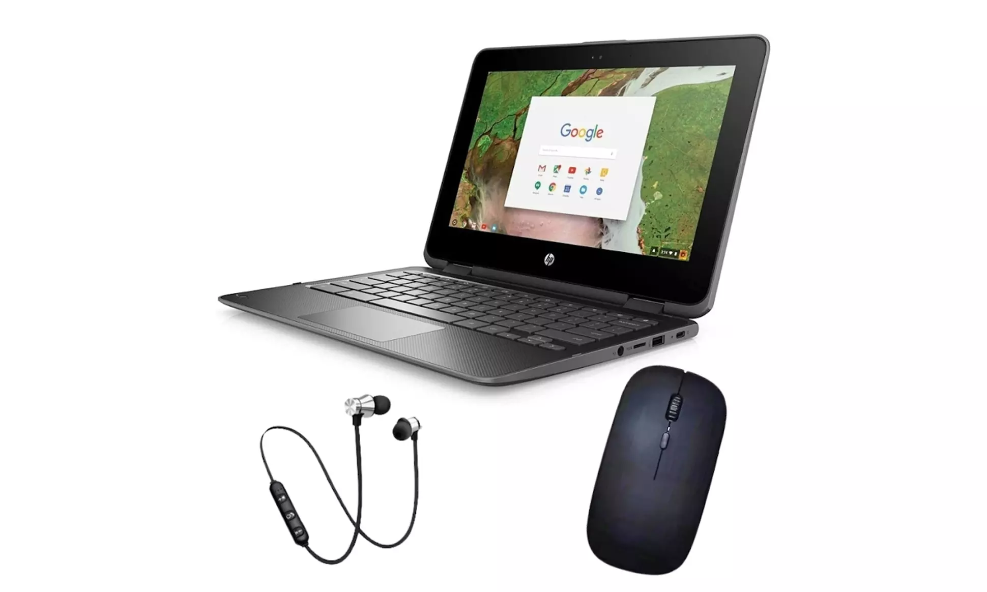 HP Chromebook x360 11 G1 EE 11.6" 32GB N3350,Gray (Scratch  Dent) - Primary Image