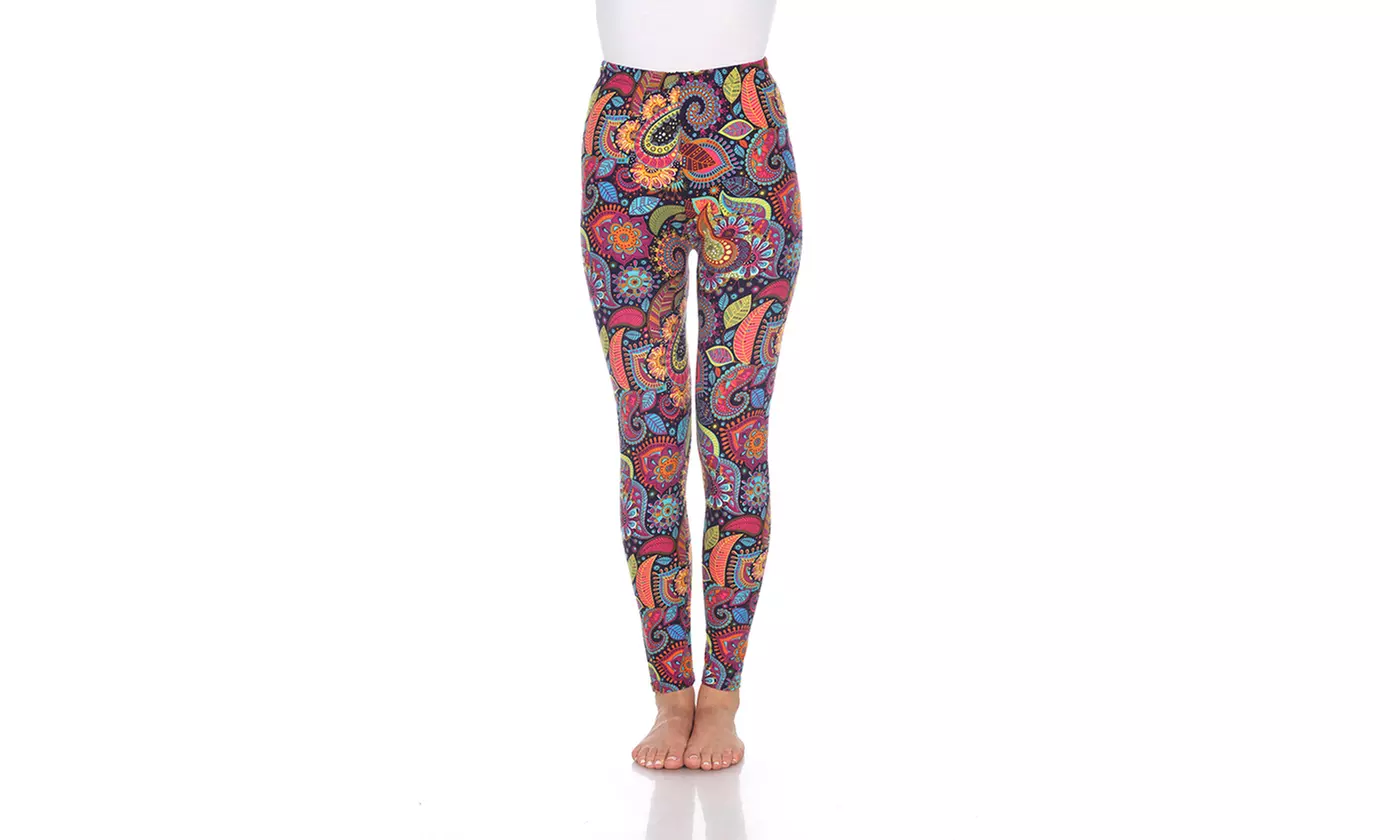 Women's Soft and Cozy Printed Leggings (Also In Plus) - Primary Image