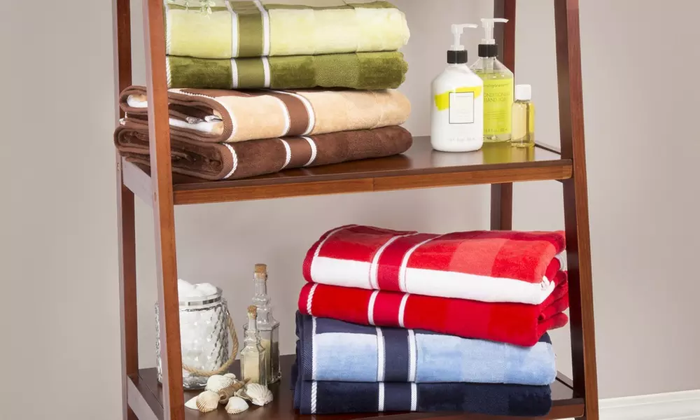 Lavish Home 100% Cotton Oakville Velour 6 Piece Towel Set - Primary Image