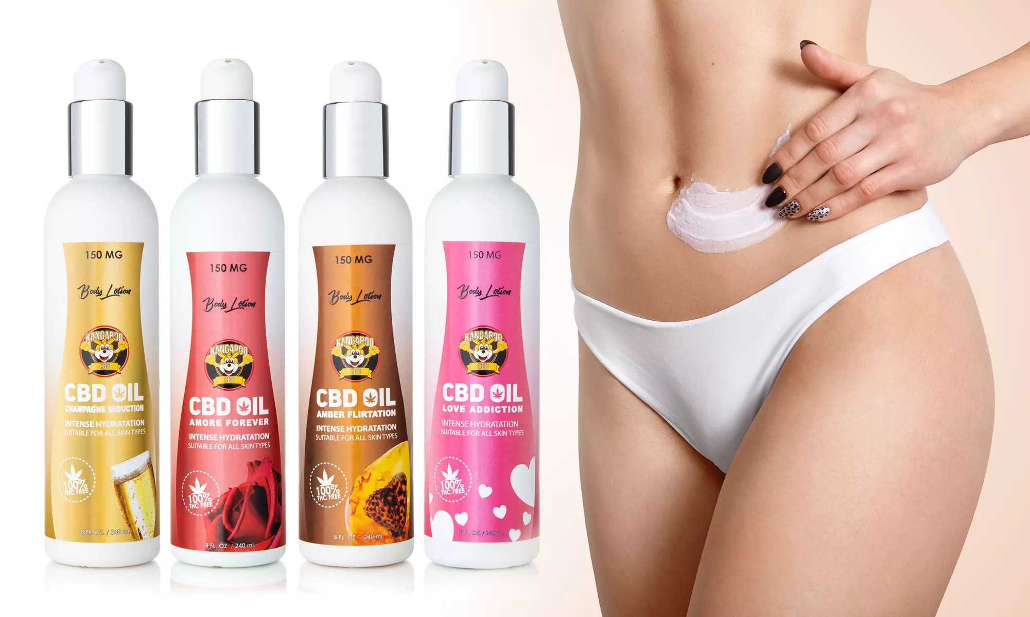 Premium Organic CBD Infused Body Lotion 150MG From Kangaroo CBD  - Primary Image