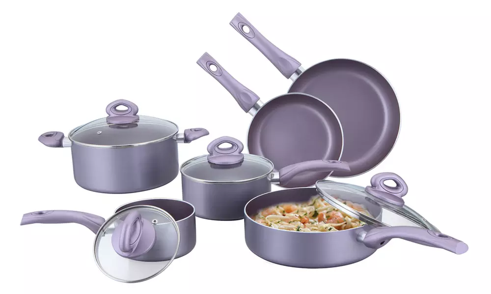 Culinary Edge Nonstick Aluminum Cookware Set (10-Piece) - Primary Image