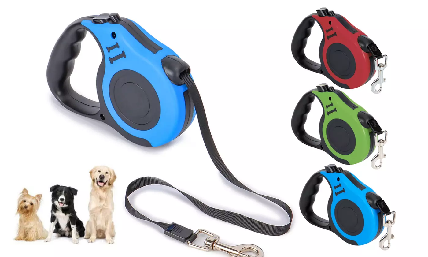 16ft Heavy Duty Retractable Dog Leash Pet Collar Automatic Walking Lead
