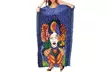 Women's Kaftan Dresses Digital Prints Long Maxi Dress With Head Scarf - Second Medium