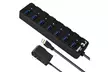 Knox Gear 7 Port 3.0 USB Hub with Individual Switches and LED Lights - Second Medium