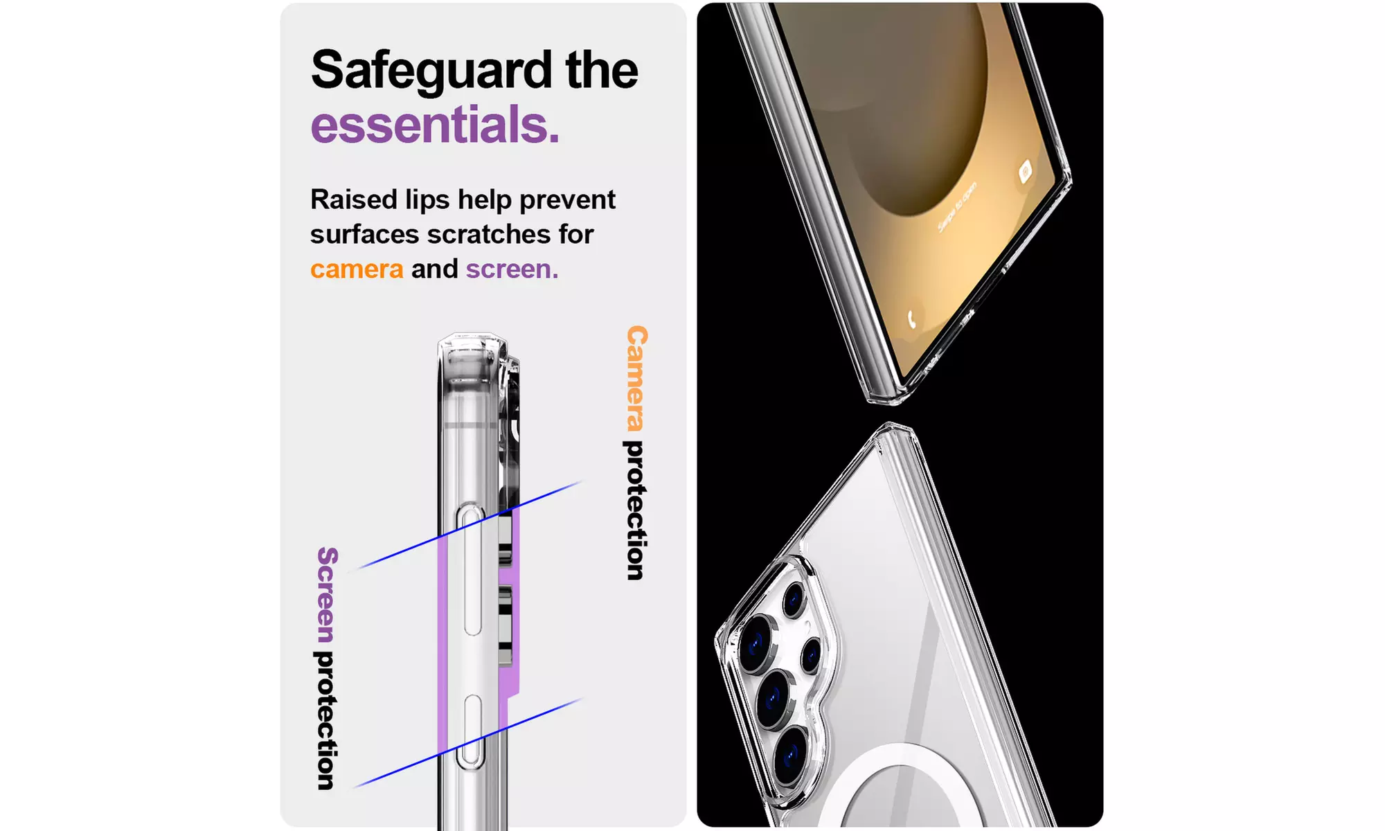 AICASE Clear Magnetic Shockproof Case for Samsung Galaxy S25 Ultra