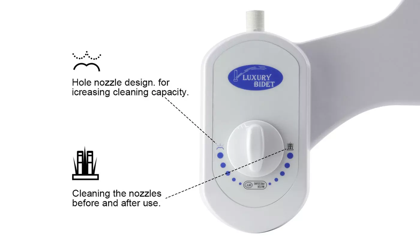 Water Spray Bidet Non-Electric Mechanical Toilet Seat Attachment