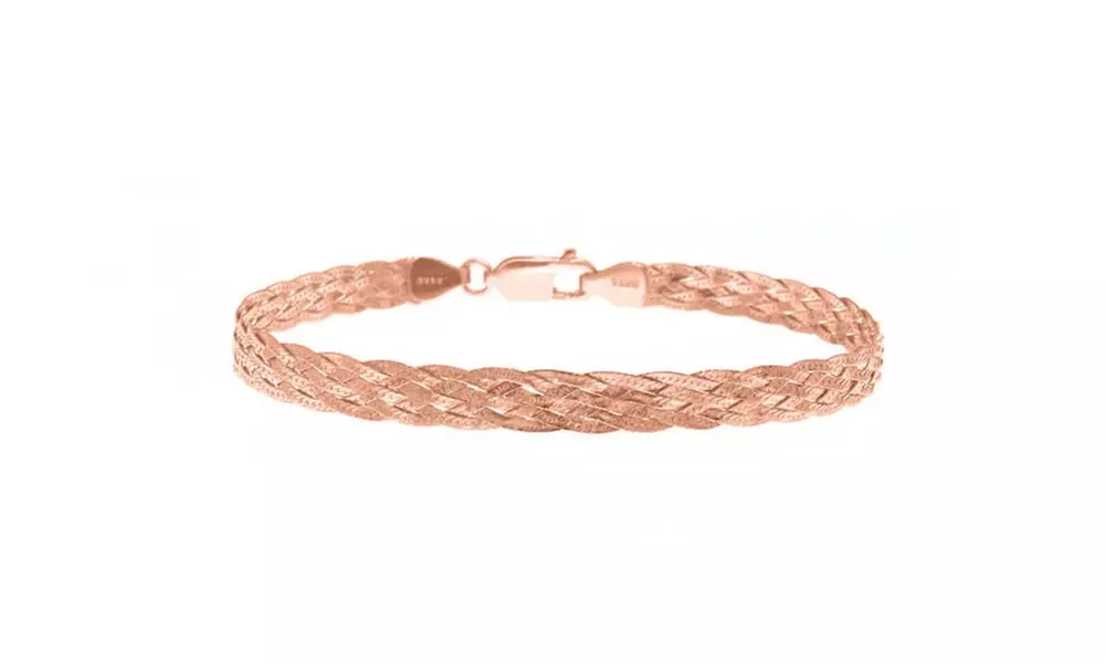 Italian Made Sterling Silver Woven Bracelet