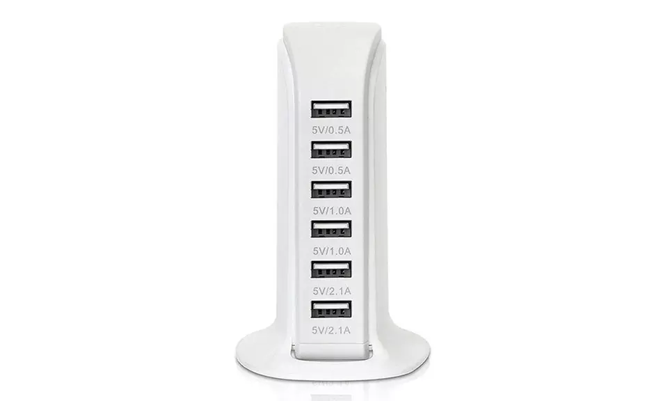 6 USB Port Charging Tower