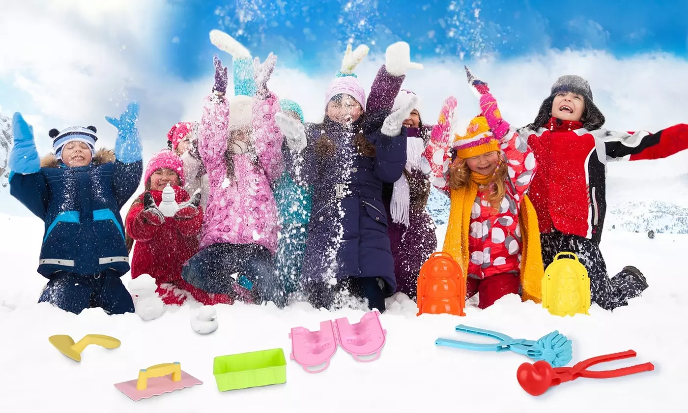 iMounTEK 15-Piece Winter Snowball Tool Kit for Kids - Snow Molds and Shapers