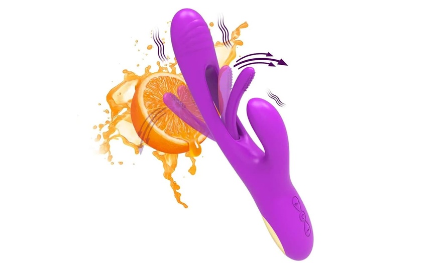 7 Speeds Tapping Rabbit Vibrator 3 Motors G Spot Clitoral Flapping Dildo Sex Toy Groupon 8173