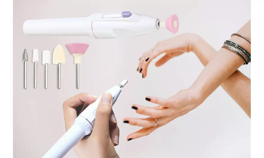 Nail Trimming Kit Electric Salon Shaper Manicure Pedicure Kit Drill Bits Machine - Primary Image