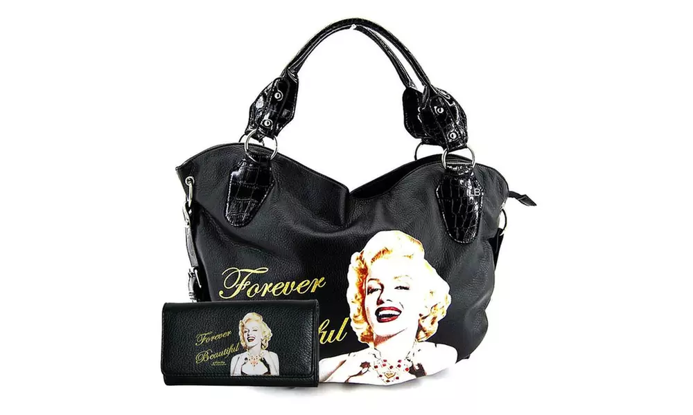 Licensed Marilyn Monroe Forever Beatutiful Bag & Wallet Set - Primary Image