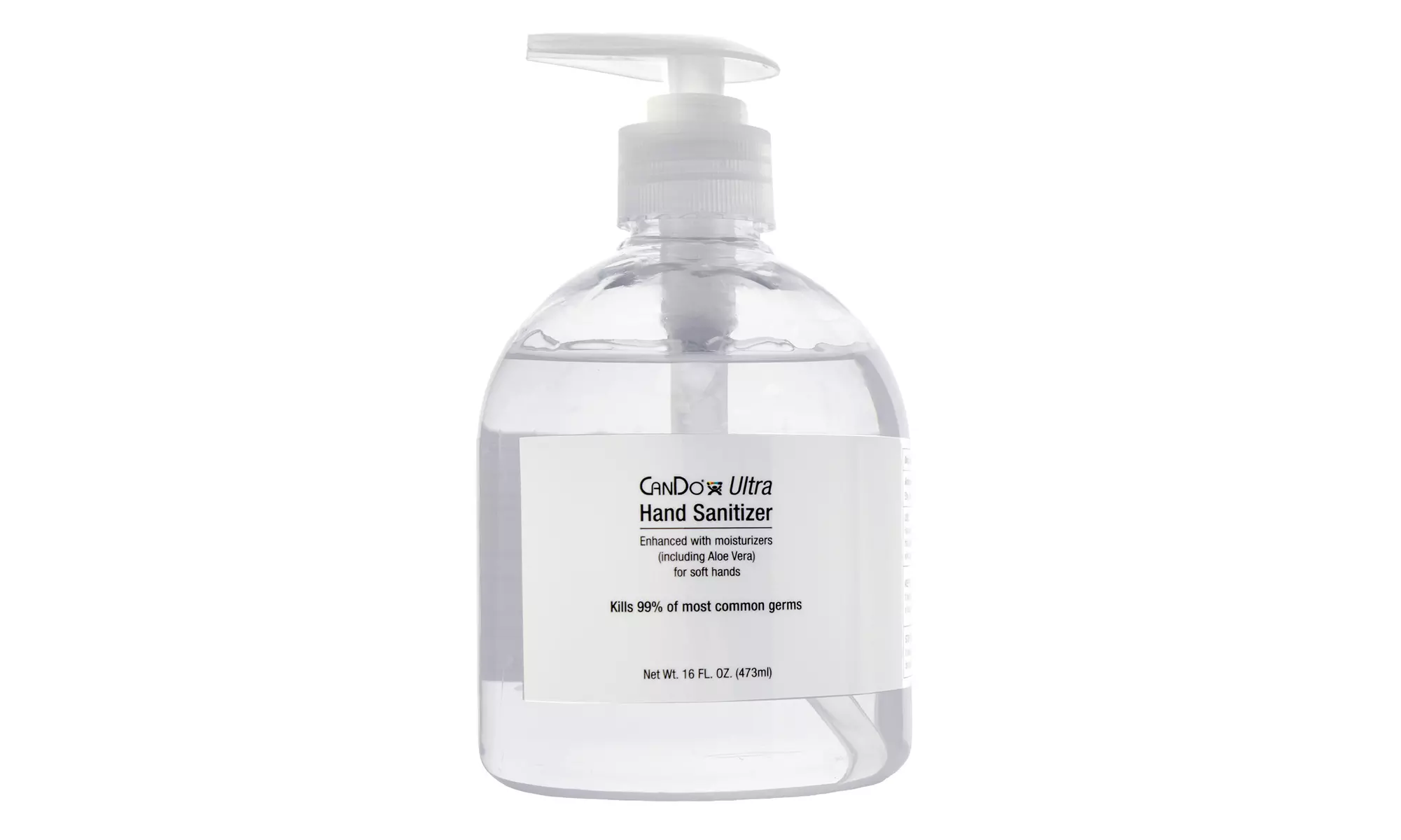 CanDo Ultra Hand Sanitizer with Aloe Vera, Pump Dispenser, 16 oz., Case of 5 - Primary Image