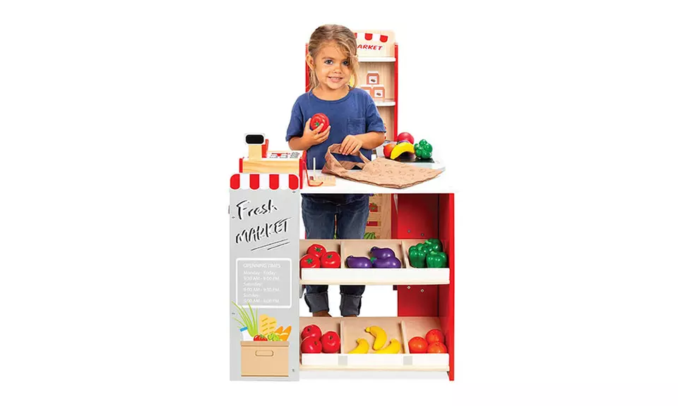 Grocery Store Wooden Supermarket Toy Set for Kids - Second Medium