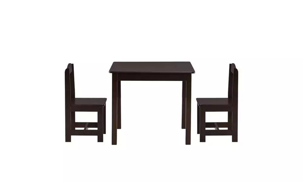 MDF Simple Children's Table and Chair Set Brown