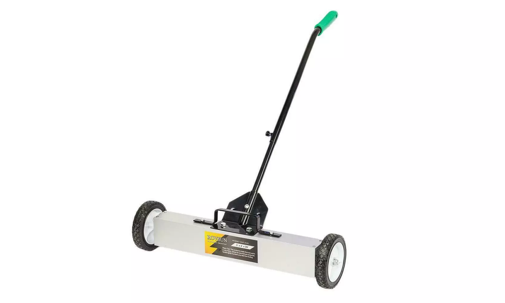 24" Rolling Magnetic Sweeper Pickup Push Broom Floor Cleaner Tool Telescoping - Primary Image