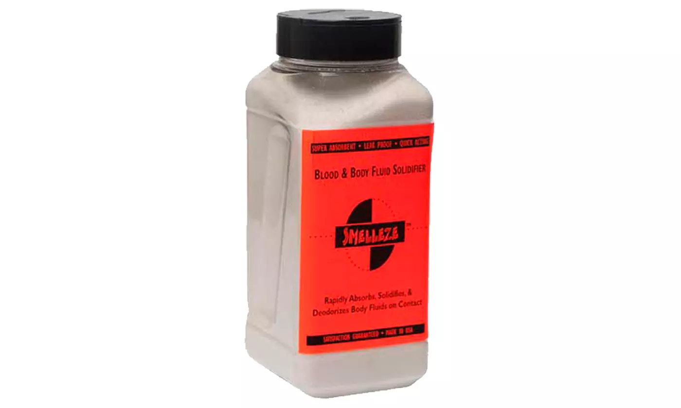 SMELLEZE Blood & Body Fluid Solidifier & Clean Up Absorbent: 2 lb Granules - Primary Image